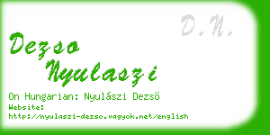 dezso nyulaszi business card